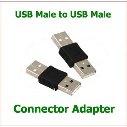100pcs USB Male to USB Male Connector Adapter USB 2.0 Male to Male Extension Adapter Converter Free Shipping Wholesale