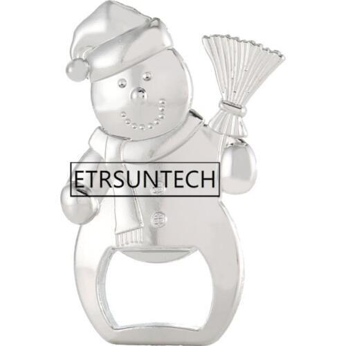 100pcs Christmas Snowman Beer Bottle Opener Merry Christmas Party Decoration Favors Xmas Gifts Presents