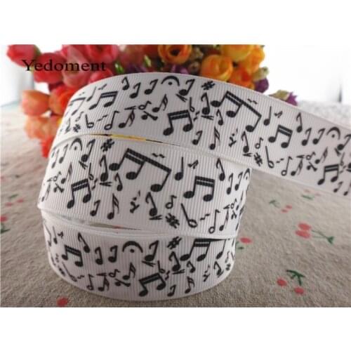 17031711,New arrival 1" (25mm) 10 yards/lot musical note printed grosgrain ribbons cartoon ribbon DIY handmade materials