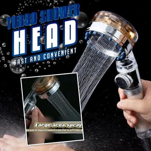 360 Rotated Rainfall Shower Head High Pressure Water Saving Spray Shower Head Bathroom Hand-held Pressurized Massage Shower Head