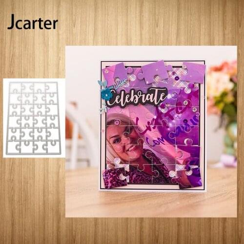 2021 New Arrival Rectangle Puzzle Metal Cutting Dies Craft for Scrapbooking Handmade Diy Knife Mould Blade Punch Stencils Model