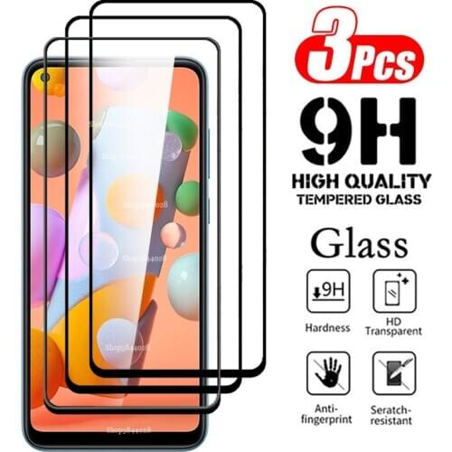 3PCS Protective Glass for Samsung A11 Screen Protector Tempered on For Galaxy A 11 11a Safety Film Samsun Samsumg Sansung Galaxi
