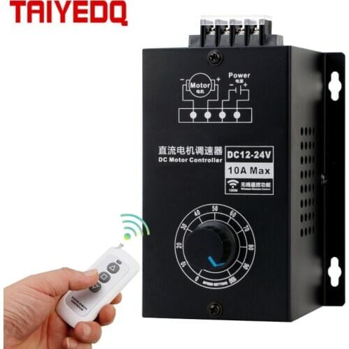 Wireless remote control digital display DC motor speed controller universal PWM stepless speed control switch 10A controller