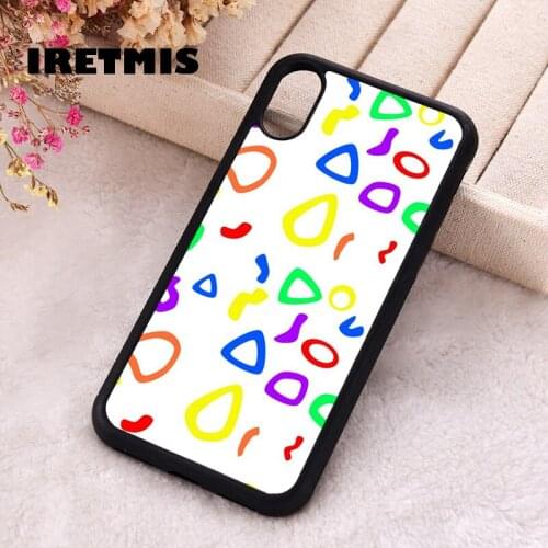 Iretmis 5 5S SE 2020 Phone Cover Case for iPhone 6 6S 7 8 Plus X Xs XR 11 12 Mini Pro Max Silicone TPU Colorful shapes