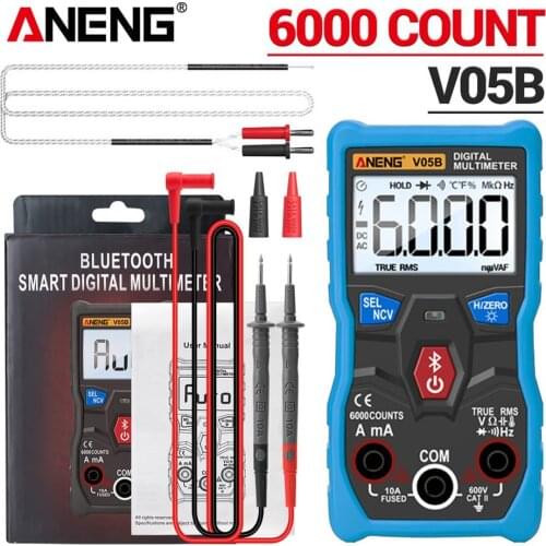 ANENG V05B Digital 6000 Counts Professional Analog Multimeter AC/DC Currents Voltage Mini Testers True RMS Bluetooth Multimetro