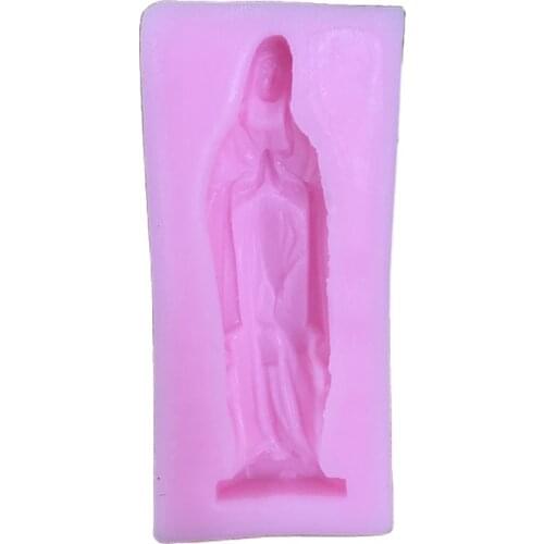 Goddess Jesus Cake Fondant Square Shaped Cake Mold Kitchen Baking Cookie Pudding Chocolate Decorating Tool Silicone Soap Mold