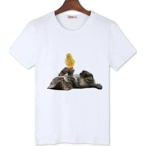 BGtomato Naughty kitten t-shirt original brand 3D cat shirts hot sale funny tops super cool lovely tshirt casual streetwear