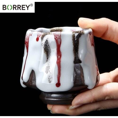 BORREY Ceramic 3D Tea Cup Creative Unique Celadon Tea Cup Coffee Mug Marble Cup Mug Office Teacup Kung Fu Tea Ceremony Gifts