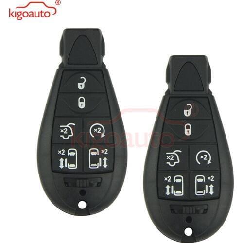 Kigoauto 2pcs Fobik key remote 6 button 434Mhz for Chrysler Voyager Jeep Cherokee for Dodge Caliber Journey #10 68066859AD
