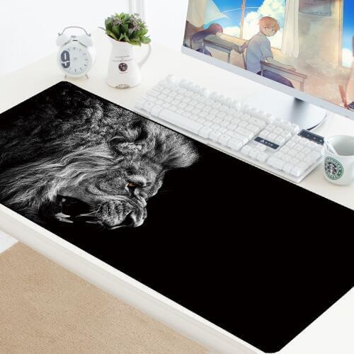Lion Mousepad Large Locking Edge Gaming Computer Desk Mat Anime Gamer Mouse Pad Notebook Pc Accessories Padmouse xxl for Mouse