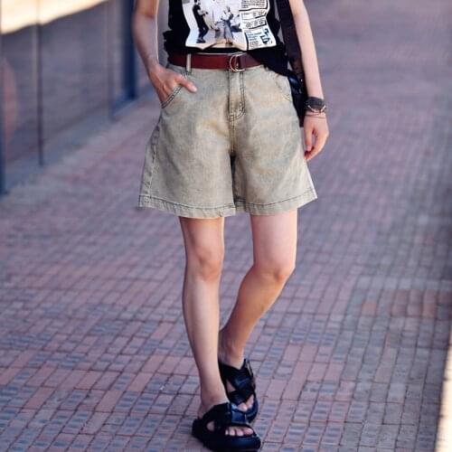 MICOCO N9910C Literature and art fashion loose comfortable Thin section leisure straight short pants