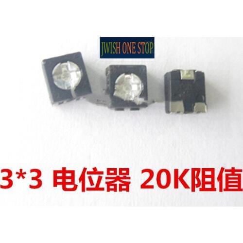 Chip precision potentiometers 3x3 20k 3*3MM variable resistor Black