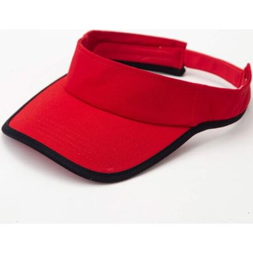 Summer 100% Cotton Sun Visor Caps for Men Women Casual Visor Hats Yellow Pink Black Red Grey Blue Purple