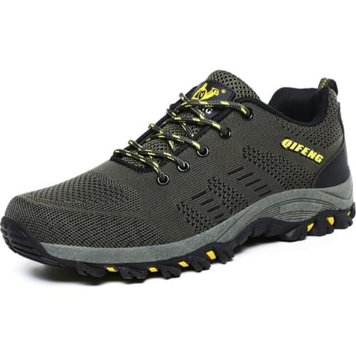 Spring Hiking Shoes Man Trekking Mountain Boots Non-Slip Breathable Mesh Hiking Outdoor Sneakers Mens Amped Hiking Boots