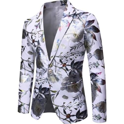 Male Suit Blazer Printed Men Slim Fit Jacket Vintage Suits Fashion Luxury Formal wedding Dress Stage Costumes for Singers S-3XL