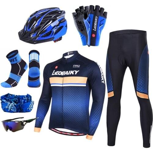 Pro Team Men Cycling Sets Summer Long Sleeves Mtb Jersey Set Cycle Uniforme Ciclismo Bicycle Clothes Mountain Bike Clothing