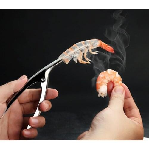 Portable Shrimp Peeler Kitchen Accessories Sets Stainless Steel Seafood Cooking Tools Tongs Crab Eating Tools Household Gadgets