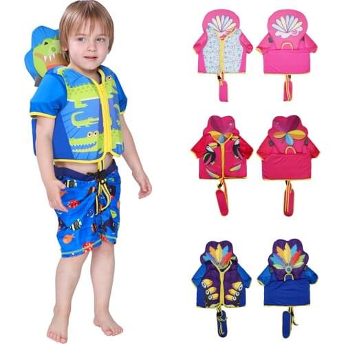 Neoprene Kids Swim Vest Life Jacket Flotation Swimming Aid For Toddlers With Adjustable Safety Strap Age 2-12 Years/20-60kg