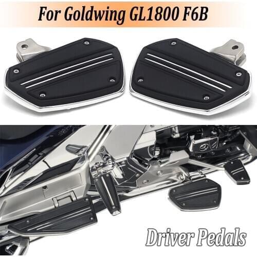 New Motorcycle Twin Rail Floorboards Brake Pedal Cover Double Track Floor For Honda Gold Wing Tour DCT 1800 F6B GL1800 2018-2021