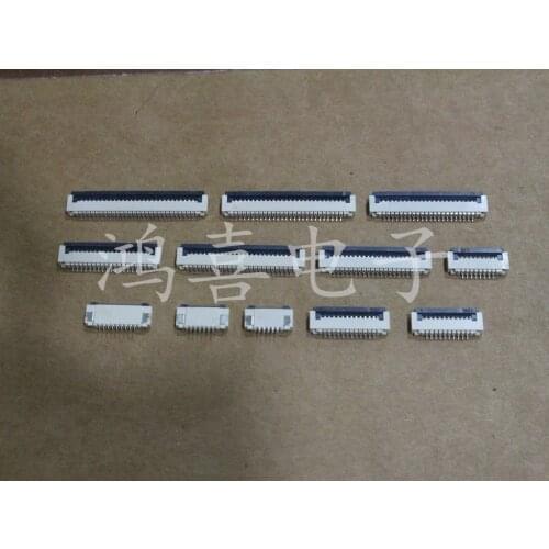 WZSM New FFC FPC connector socket 1.0mm pitch 10pin 16pin 24pin 20pin 14pin 4pin 6pin 8pin pick up flip connector