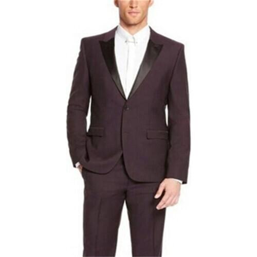 New Men’s Suit Smolking Noivo Terno Slim Fit Easculino Evening Suits For Men Groom Tuxedo Brown Groomsmen Bridegroom(jacket+Pant