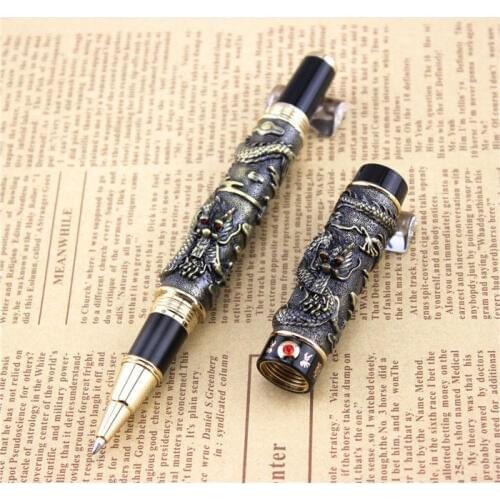 Send a refill ballpoint Pen metal School Office supplies dragon roller ball pens high quality luxury business gift 008