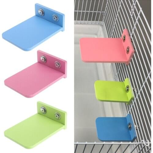 Hamster Platform Stand Rack Rectangle Squirrel Cage Colorful Wooden Plate Toys Dropshipping