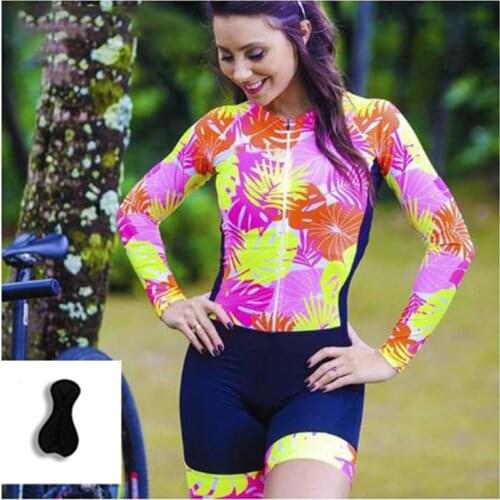 Professional Team Breathable Womens Triathlon Suits Cycling Jersey Skinsuit Jumpsuit Maillot Cycling Clothing Long Sleeve Sets