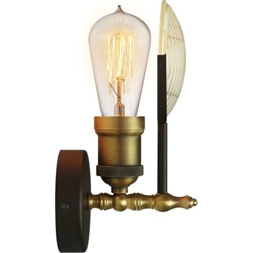 Romantic industrial living room wall lamp American style creative retro corridor glass light fashion simple bedroom decor