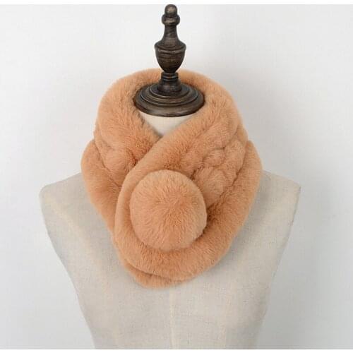 Luxury Winter Faux Fur Collar Coat Women Scarf Warm Hairy Soft Shawl Hooded Fur Decor For Jackets Multi Color Female Fur Scarves
