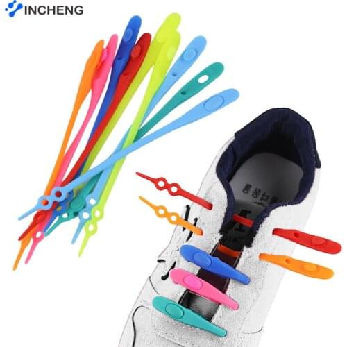 14pcs/Lot Silicone Shoelaces Round Elastic Shoe Laces Special No Tie Shoelace for Men Women Lacing Rubber Zapatillas
