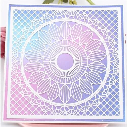 YPP CRAFT Lattice Background Frame Metal Cutting Dies Stencils for Scrapbooking/photo album Decorative Embossing Paper Cards