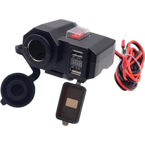 Motorcycle Fourth Generation Dual USB Lighter Phone Charger Adapter Motorcycle Accessories