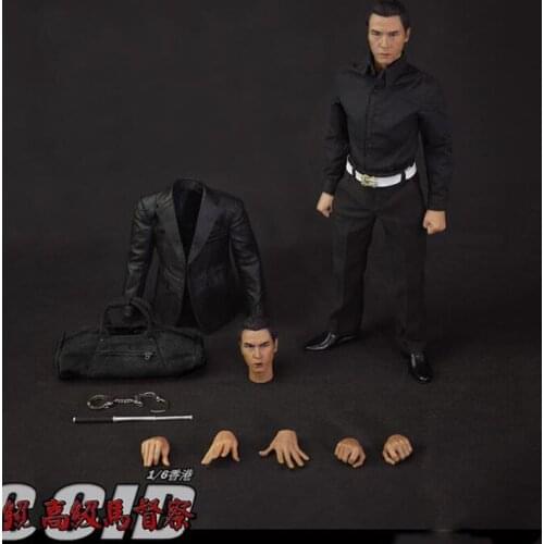 1/6 Scale Hongkong Donnie Yen HK CID Senior Inspector Action Figure Set W/2 Sculpt Model 12' Full Set Action Figure Dolls Toys