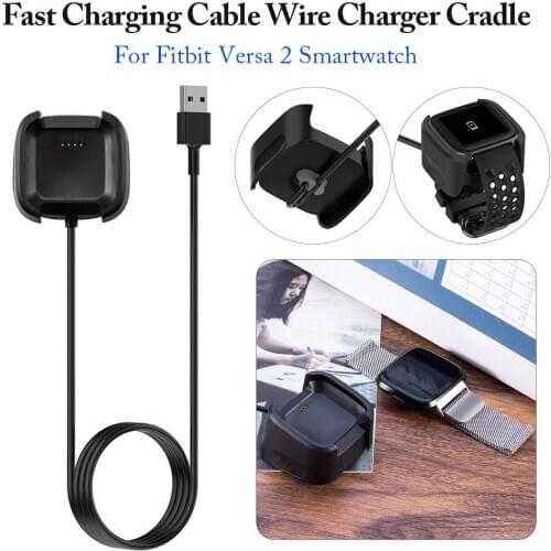 1m USB Magnetic Charger Cable Dock Stand Fast Charging Cable Wire Charger Cradle For Fitbit Versa 2 Smartwatch