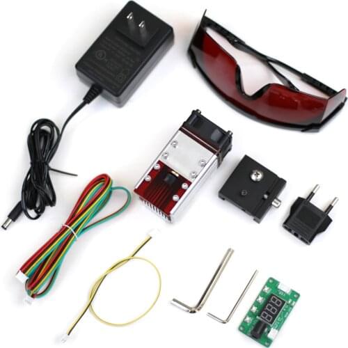 30W Focusable Laser Module Universal Laser Engraving Module Kit 450nm 7.5W Blue Laser Head Compatible with TTL & PWM Modulation