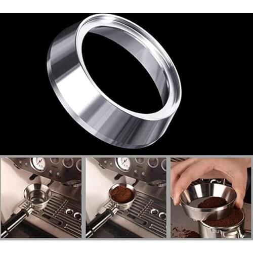 54/58mm Espresso Stainless Steel Coffee Dosing Ring Replacement Funnel for Portafilter Coffee Dosing Ring Replacement Funne