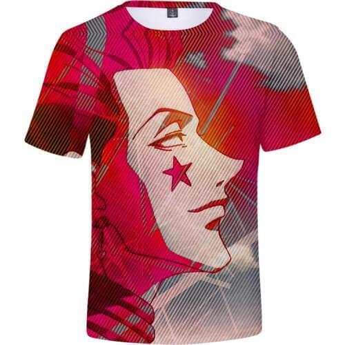 Aikooki New fantasy comics HUNTERxHUNTER Hisoka 3D T shirt Men/Women Summer Fashion Harajuku Anime T shirt Hisoka Mens T-shirt