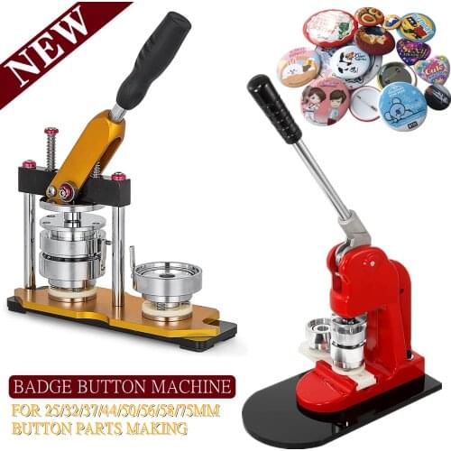 Button Maker Badge Punch Press Machine Universal Button Badge Making Machine Button Maker Machine for 25-75mm Badge Maker Tool