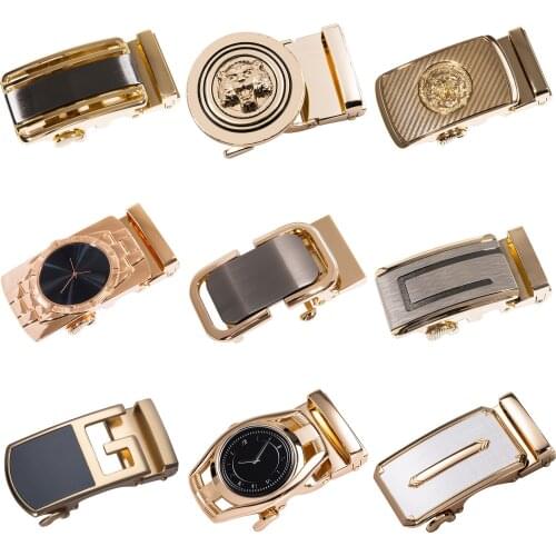 Alloy Automatic Belt Buckle 3.5cm Width Belts Buckle Male Luxury Gold Automatic Buckle Head Metal Belt Buckle For Men DiBanGu