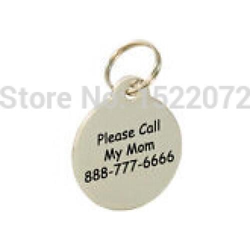 Low price LARGE Custom Engraved Stainless Steel Dog Tag Cat Tag Pet Name Tag custom dog accessories hot sale dog tags FH890046