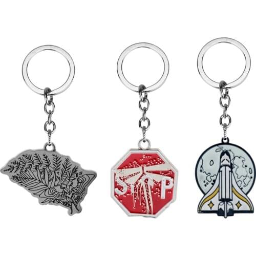 Game The Last of Us 2 Keychain Metal Keyring Ellie Tattoo Firefly Logo Key Chain Holder For Men Car Jewelry llavero Porte Clef