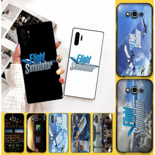 Aircraft FLIGHT SIMULATOR Phone Case For Samsung Galaxy Note20 ultra 7 8 9 10 Plus lite J7 J8 Plus 2018 Prime