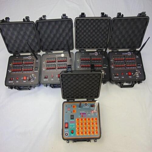 DC24W DMX Stag Special Effe LED 12V Copper Wire Smart Switch 96 Cues Fireworks Remote 500M Wedding Equipment-Wireless Radio Fire