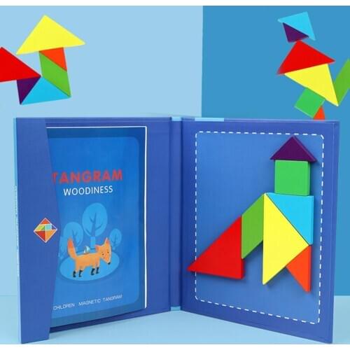 Childrens Educational Toys Wooden Magnetic Jigsaw Puzzle Toy Child Geometry Cognitive Toy Early Educational Toys