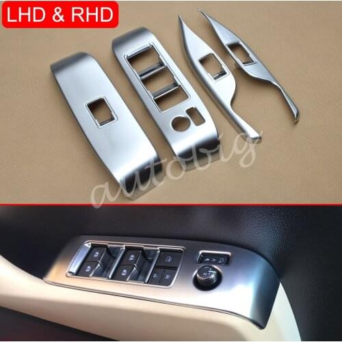 For Toyota Vellfire Alphard 2016-2019 Matte Chrome Interior Door Lock Window Switch Mirror Adjust Panel Cover