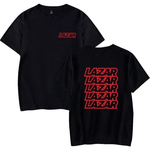 LazarBeam Harajuku Black T Shirt Women Men Summer Short Sleeve Games Gamer Lazar Print T-shirts Casual Streetwear
