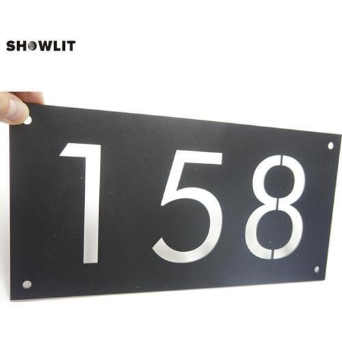 Custom Made Black Morden Outside Address Signage