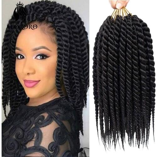 Havana Twist Crochet Hair 12/18/22 Inch Synthetic Extensions Hair for Braids Afro Women Big Senegalese Twist Braiding Hair
