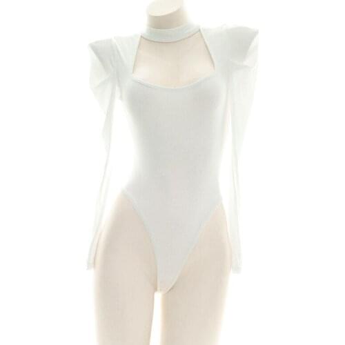 JIMIKO white bodysuit student uniform cosplay hot lingeries erotic Japan Kawaii sailor School Girl outfit woman secret costumes